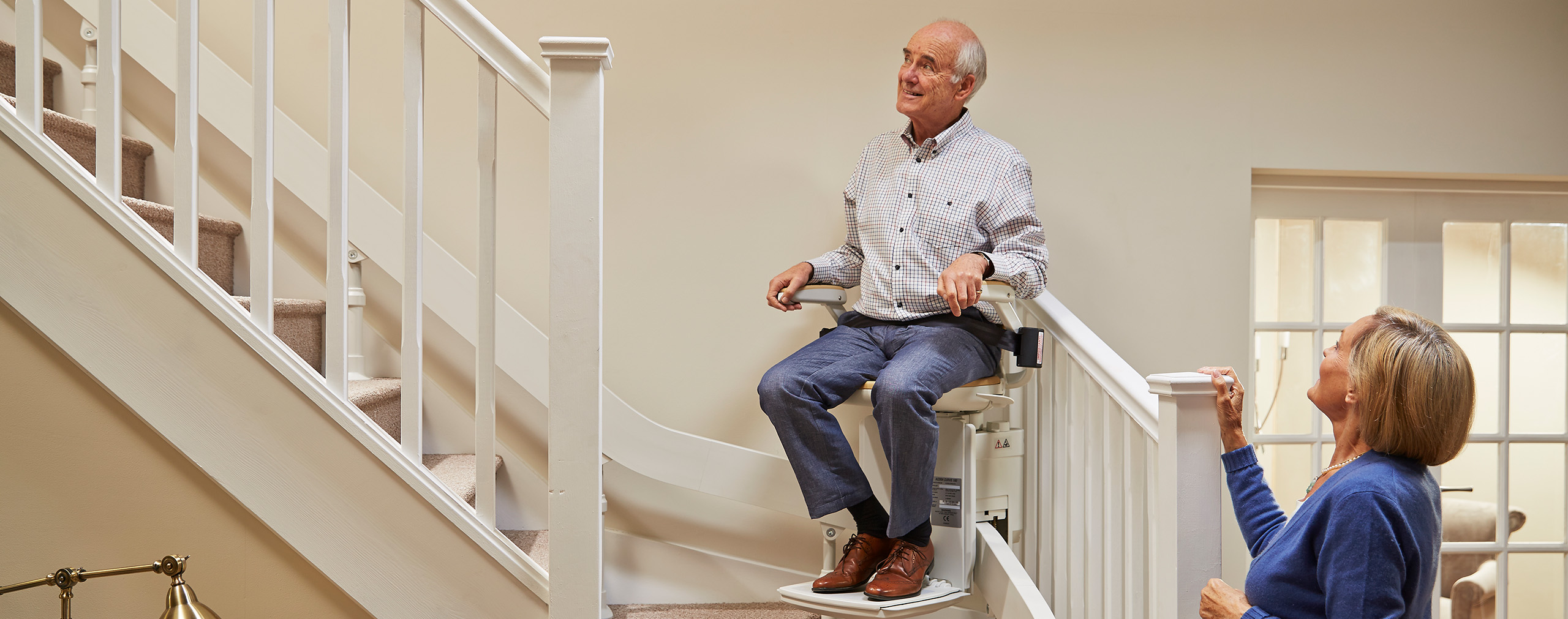 Acorn stair lift installed in a home